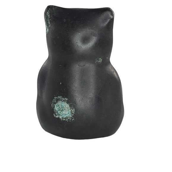 Vintage Bronze Teddy Bear Sitting Metal Figurine - Picture 5 of 9